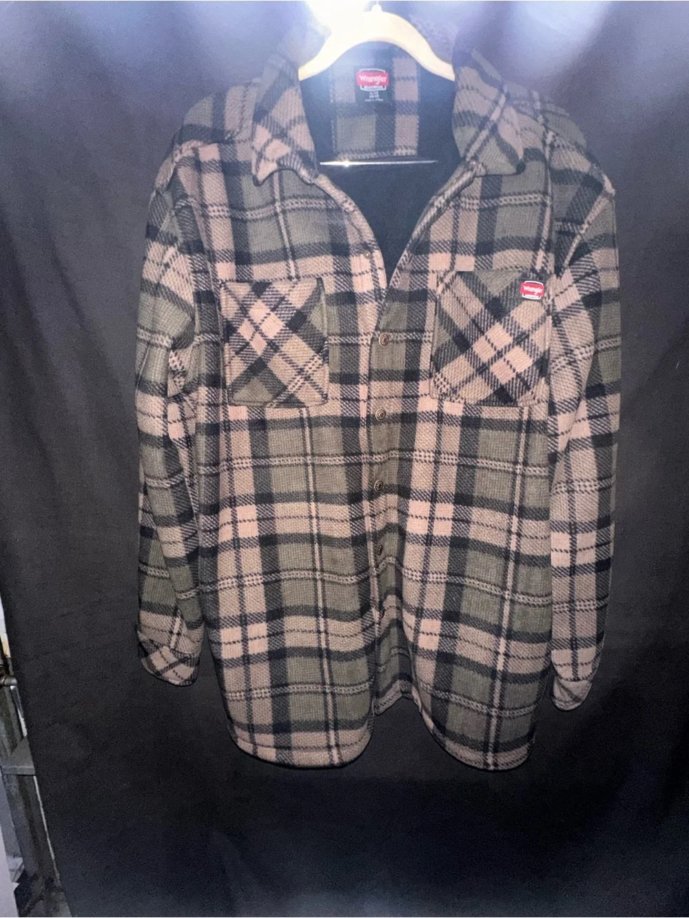 Wrangler Burley Faux Shearling Bonded Flannel Overshirt
